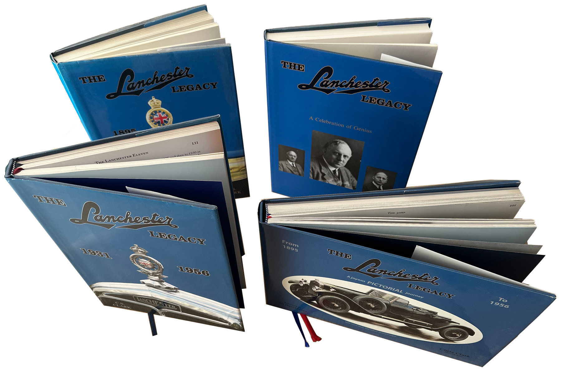 The four Lanchester Legacy books arranged together